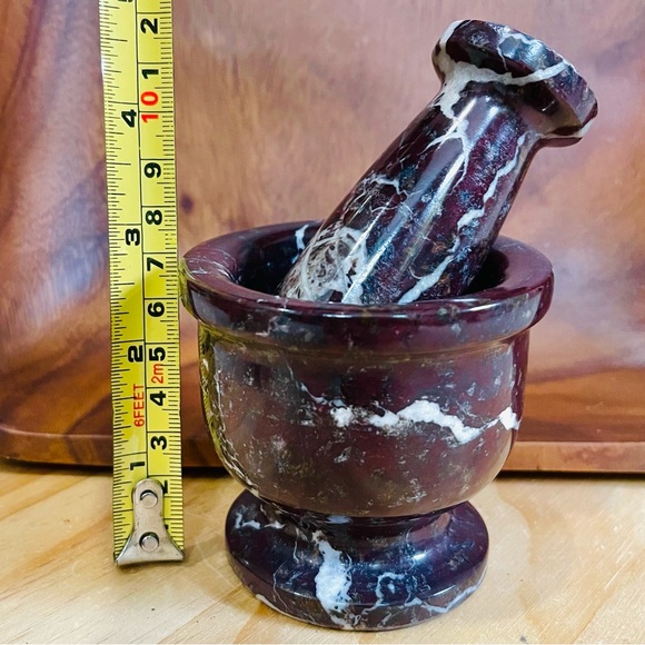 Red zebra jasper mortar and pestle - Last one - Picture 5 of 10